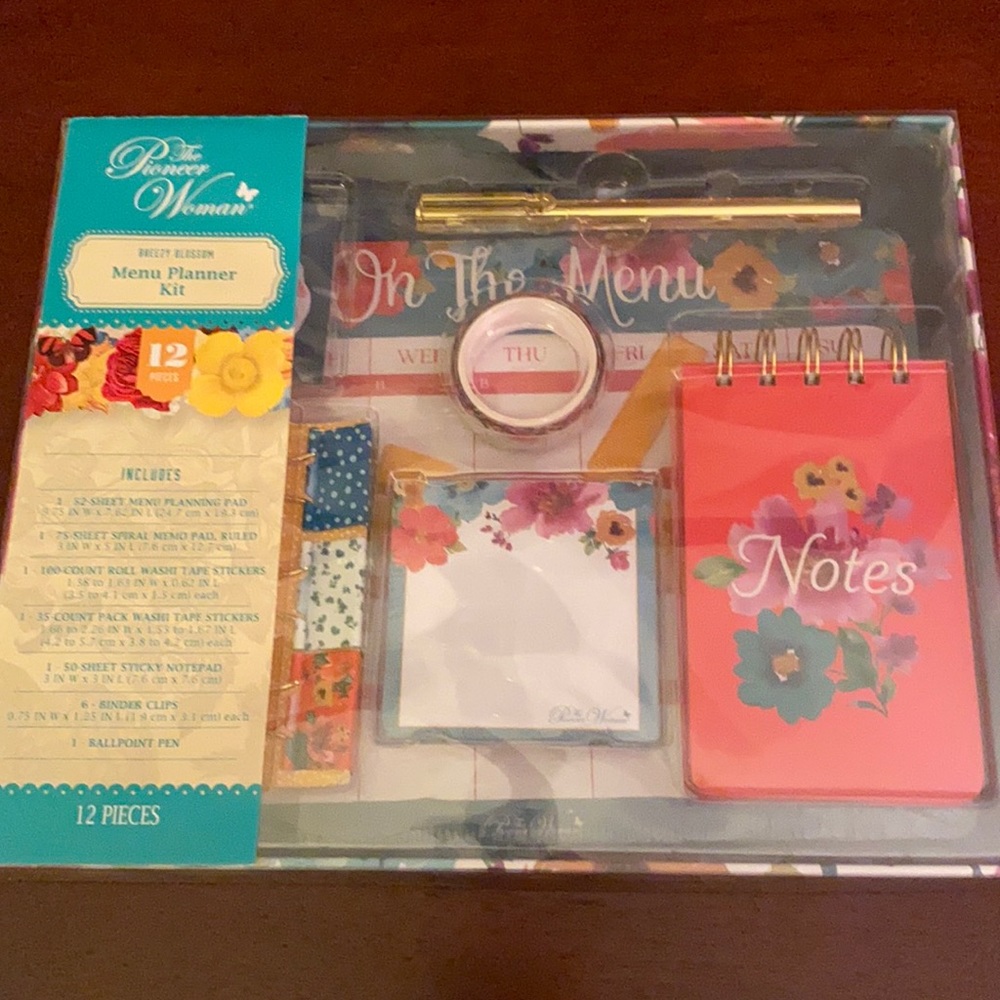 Pioneer Woman Menu Planner Kit New Breezy Blossom